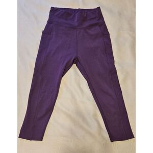 Pop Fit cropped legging womens small purple with pockets